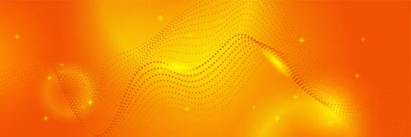 Abstrakter Minimaler Orangefarbener Hintergrund Einfacher Hintergrund Mit Halbtoner Sechskant Linienwelle — Stockvektor