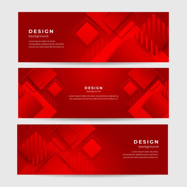 Diseño Banner Abstracto Con Fondo Geométrico Tecnología Color Rojo Oscuro — Archivo Imágenes Vectoriales