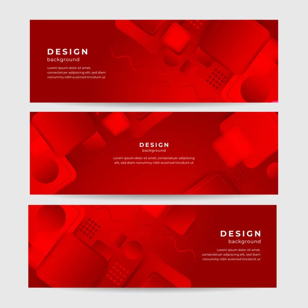 Diseño Banner Abstracto Con Fondo Geométrico Tecnología Color Rojo Oscuro — Vector de stock