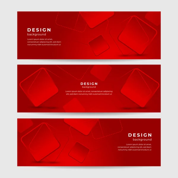 Abstraktní Banner Design Tmavě Červenou Technologií Geometrické Pozadí Vektorová Ilustrace — Stockový vektor