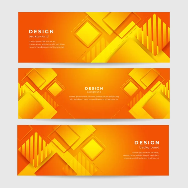 Oranžové Pozadí Design Abstraktní Oranžový Banner Vektorová Ilustrace — Stockový vektor