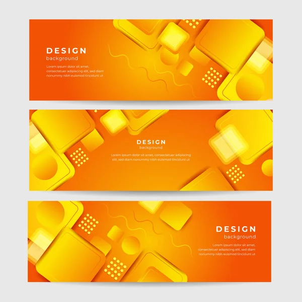 Oranje Achtergrond Ontwerp Abstract Oranje Banner Vector Illustratie — Stockvector