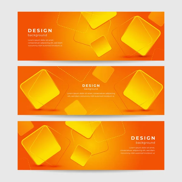 オレンジの背景デザイン 抽象オレンジバナーベクトルイラスト — ストックベクタ