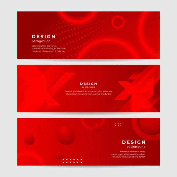 Fondo Banner Rojo Abstracto Diseño Banner Abstracto Tonos Rojo Banner — Vector de stock