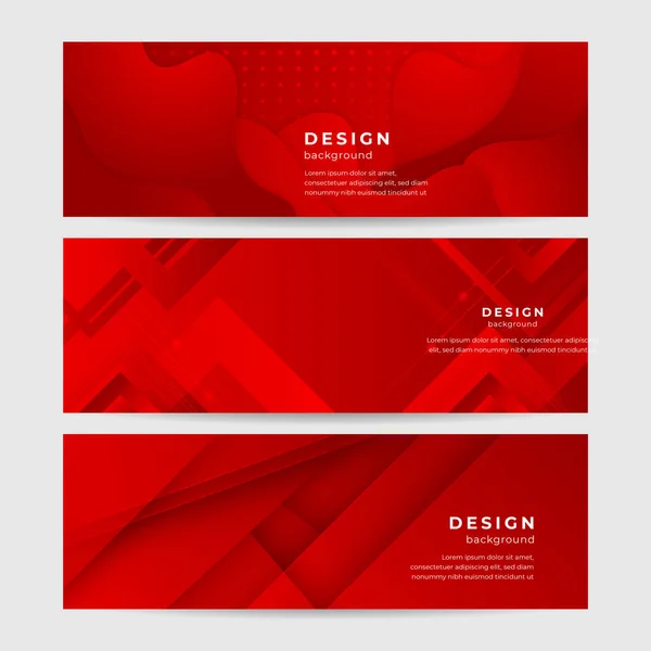 Fundo Banner Vermelho Abstrato Design Banner Abstrato Tons Vermelho Bandeira — Vetor de Stock