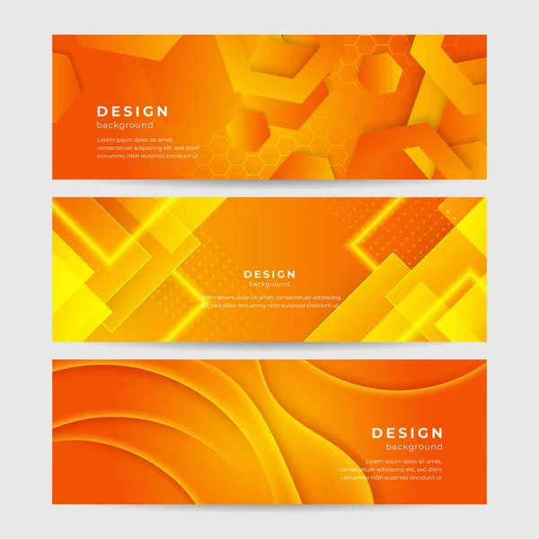 Modern Minimaal Oranje Achtergrond Ontwerp Abstract Oranje Banner Vector Illustratie — Stockvector