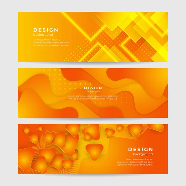 Modernes Minimalistisches Orangefarbenes Hintergrunddesign Abstrakte Orangefarbene Bannervektorillustration Gelb Orangefarbener Vektor — Stockvektor
