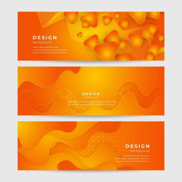 Modern Minimal Orange Background Design Abstract Orange Banner Vector Illustration — Stock Vector