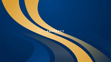 Modern mavi ve altın rengi soyut arka plan