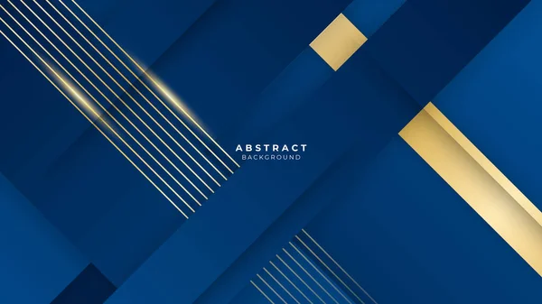 Fondo Abstracto Moderno Lujo Azul Oro — Vector de stock