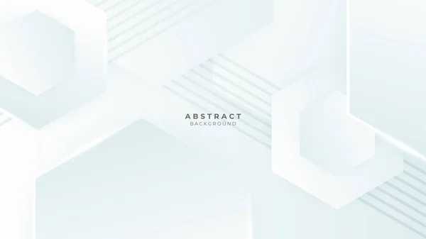 Abstrakt Vit Form Med Futuristisk Begreppsbakgrund Vektor Abstrakt Grå Geometrisk — Stock vektor