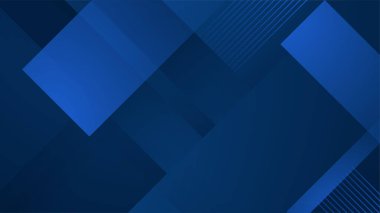 Mavi geometrik şekilli soyut arkaplan tasarımı. Modern koyu mavi arka plan. Vektör soyut grafik tasarım pankart şablonu.
