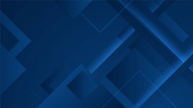 Dinamik ışıkları olan soyut mavi arkaplan posteri. Teknoloji ağ vektör çizimi.