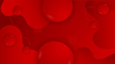 Metin için geometrik şekilleri ve alanı olan soyut kırmızı arkaplan.