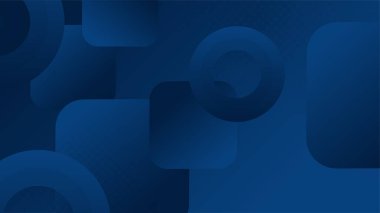 Modern profesyonel mavi vektör soyut teknoloji iş geçmişi çizgiler ve geometrik şekillerle. İş sunumu için koyu mavi özgeçmiş, sosyal medya şablonu, poster ve reklamlar