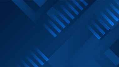 Modern profesyonel mavi vektör soyut teknoloji iş geçmişi çizgiler ve geometrik şekillerle. İş sunumu için koyu mavi özgeçmiş, sosyal medya şablonu, poster ve reklamlar