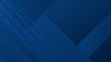 Modern profesyonel mavi vektör soyut teknoloji iş geçmişi çizgiler ve geometrik şekillerle. İş sunumu için koyu mavi özgeçmiş, sosyal medya şablonu, poster ve reklamlar