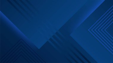 Modern profesyonel mavi vektör soyut teknoloji iş geçmişi çizgiler ve geometrik şekillerle. İş sunumu için koyu mavi özgeçmiş, sosyal medya şablonu, poster ve reklamlar