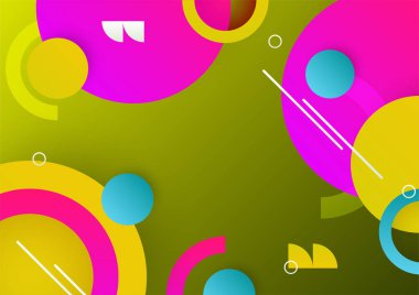 Renkli soyut arka plan. Modern soyut kapaklar, minimal kapaklar tasarım. Renkli geometrik arkaplan, vektör çizimi.