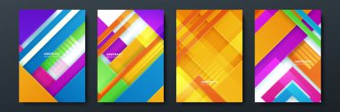 Poster, kapak, broşür, sunum ve yıllık rapor için renkli soyut bir arkaplan. Renkli geometrik arkaplan, vektör çizimi. Sosyal medya için modern duvar kağıdı tasarımı, idol posteri.
