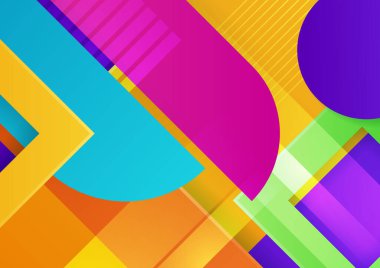 Renkli soyut arka plan. Modern soyut kapaklar, minimal kapaklar tasarım. Renkli geometrik arkaplan, vektör çizimi.