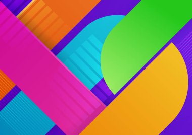 Renkli soyut arka plan. Modern soyut kapaklar, minimal kapaklar tasarım. Renkli geometrik arkaplan, vektör çizimi.