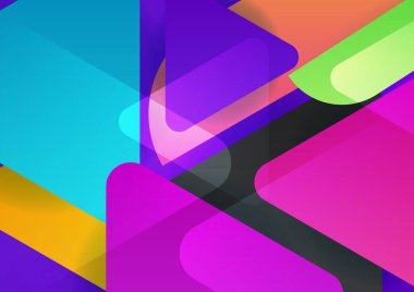 Renkli soyut arka plan. Modern soyut kapaklar, minimal kapaklar tasarım. Renkli geometrik arkaplan, vektör çizimi.