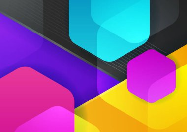 Renkli soyut arka plan. Modern soyut kapaklar, minimal kapaklar tasarım. Renkli geometrik arkaplan, vektör çizimi.