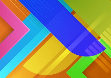 Renkli soyut arka plan. Modern soyut kapaklar, minimal kapaklar tasarım. Renkli geometrik arkaplan, vektör çizimi.