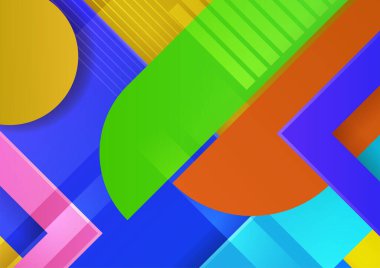 Renkli soyut arka plan. Modern soyut kapaklar, minimal kapaklar tasarım. Renkli geometrik arkaplan, vektör çizimi.