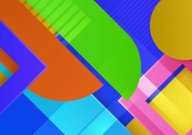 Renkli soyut arka plan. Modern soyut kapaklar, minimal kapaklar tasarım. Renkli geometrik arkaplan, vektör çizimi.