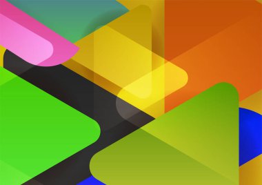 Renkli soyut arka plan. Modern soyut kapaklar, minimal kapaklar tasarım. Renkli geometrik arkaplan, vektör çizimi.