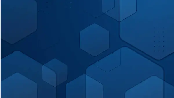 Cartaz Azul Abstrato Com Luzes Dinâmicas Tecnologia Ilustração Vetorial Rede — Vetor de Stock