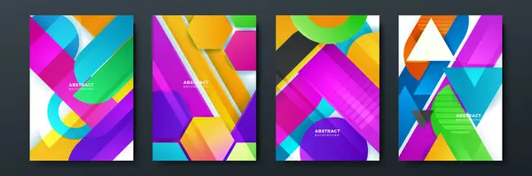 Farbenfroher Abstrakter Hintergrund Für Poster Cover Broschüre Präsentation Jahresbericht Bunte — Stockvektor