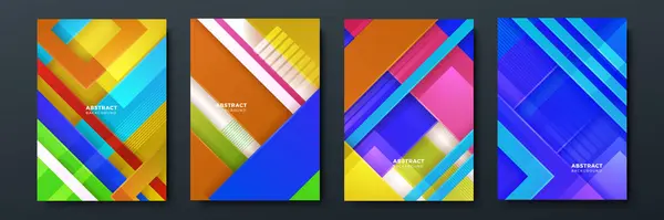 Farbenfroher Abstrakter Hintergrund Für Poster Cover Broschüre Präsentation Jahresbericht Bunte — Stockvektor