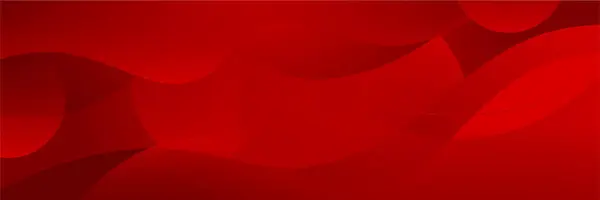 デジタルネットワーキングレッドワイドバナーデザインの背景 概要暗赤色技術の幾何学的背景を持つ3Dバナーデザイン ベクターイラスト — ストックベクタ