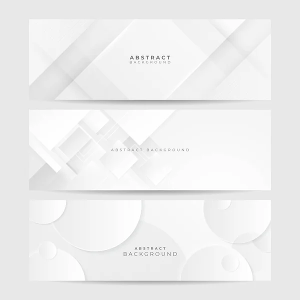 White Abstract Banner Minimal Vector White Design Vector Illustration Vector — Stock Vector
