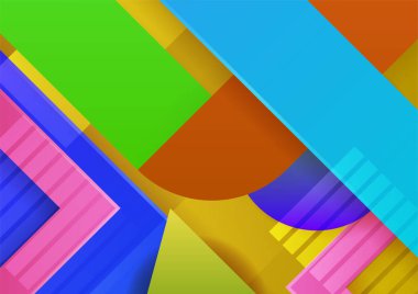 Renkli soyut arka plan. Modern soyut kapaklar, minimal kapaklar tasarım. Renkli geometrik arkaplan, vektör çizimi.