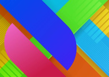 Renkli soyut arka plan. Modern soyut kapaklar, minimal kapaklar tasarım. Renkli geometrik arkaplan, vektör çizimi.