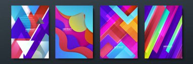 Poster, kapak, broşür, sunum ve yıllık rapor için renkli soyut bir arkaplan. Renkli geometrik arkaplan, vektör çizimi. Sosyal medya için modern duvar kağıdı tasarımı, idol posteri.