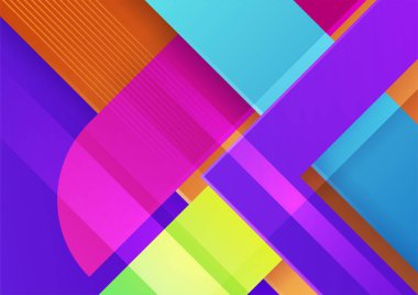 Renkli soyut arka plan. Modern soyut kapaklar, minimal kapaklar tasarım. Renkli geometrik arkaplan, vektör çizimi.