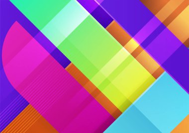 Renkli soyut arka plan. Modern soyut kapaklar, minimal kapaklar tasarım. Renkli geometrik arkaplan, vektör çizimi.