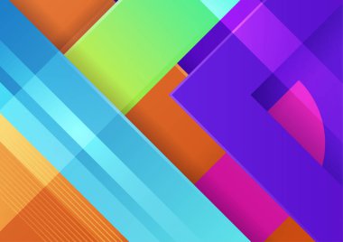 Renkli soyut arka plan. Modern soyut kapaklar, minimal kapaklar tasarım. Renkli geometrik arkaplan, vektör çizimi.