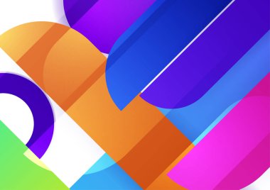 Renkli soyut arka plan. Modern soyut kapaklar, minimal kapaklar tasarım. Renkli geometrik arkaplan, vektör çizimi.