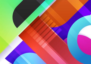 Renkli soyut arka plan. Modern soyut kapaklar, minimal kapaklar tasarım. Renkli geometrik arkaplan, vektör çizimi.