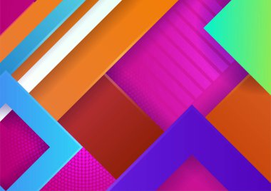 Renkli soyut arka plan. Modern soyut kapaklar, minimal kapaklar tasarım. Renkli geometrik arkaplan, vektör çizimi.