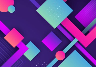 Renkli soyut arka plan. Modern soyut kapaklar, minimal kapaklar tasarım. Renkli geometrik arkaplan, vektör çizimi.