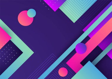 Renkli soyut arka plan. Modern soyut kapaklar, minimal kapaklar tasarım. Renkli geometrik arkaplan, vektör çizimi.