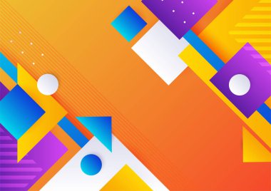 Renkli soyut arka plan. Modern soyut kapaklar, minimal kapaklar tasarım. Renkli geometrik arkaplan, vektör çizimi.