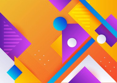 Renkli soyut arka plan. Modern soyut kapaklar, minimal kapaklar tasarım. Renkli geometrik arkaplan, vektör çizimi.